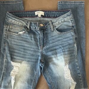 Cello Women's Light Blue Ripped Skinny Jeans